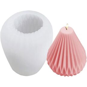 Ovatt 3D Silicone Candle Mold, Food Grade Silicone Mold for Crafts, DIY Soaps, Candles and Chocolate (Sector Shape)