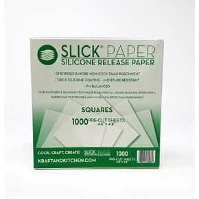 1,000 Sheets Non-Stick PRECUT Silicone Release Paper 4.5"x 4.5" in Saudi Arabia