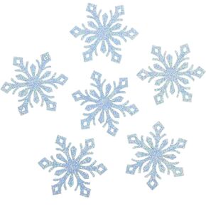 Artibetter Girl Hair Clips 30pcs Snowflake Patches Glitter Christmas Patches Snowflake Appliques Hairpins Patches Xmas Sew On Fabric Badges for Dress Clothes Hat Jeans