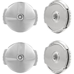 AKRUWELRY 4PCS Dics Earring Backs Replacement for Studs,Push Pierced Support Backing for Post,Large Comfort Earring Backer for Droopy Ears Heavy Earrrings, White Gold in Kuwait