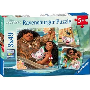 Ravensburger Disney Moana Voyage Jigsaw Puzzle for Kids | 49 Unique Pieces | Precision-Crafted for Perfect Fit | Educational and Fun | Ideal for Age 3+ in Kuwait