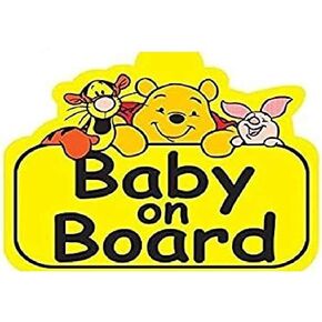 قطعتان "Baby on Board" - دب لطيف - ملصق كرتوني لمصد السيارة والشاحنة والكمبيوتر المحمول والباب in Kuwait