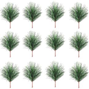 BESTOYARD 24Pcs Christmas Pine Needles Artificial Pine Branches Pine Twigs Stems Picks Green Plants Pine Needles for DIY Garland Wreath Christmas Embellishing Decoration 7X5CM in Saudi Arabia