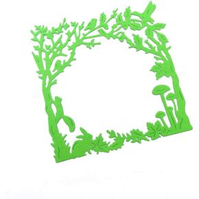 LZBRDY 4.4 Inch Tree Branches Leaves Embossing Frame Metal Cutting Dies for Card Making Scrapbooking Mushroom Squirrel Rabbit Bird Animal Die Cuts in Kuwait
