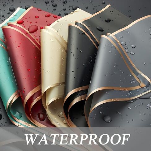 DecorGarden 60 Sheets Gold Edge Fresh Flower Wrapping Paper, Waterproof Flower Bouquet Wrapping Paper, DIY Crafts, Gift Packaging, 22.8 * 22.8 Inches, (Black, 60PCS) in Kuwait
