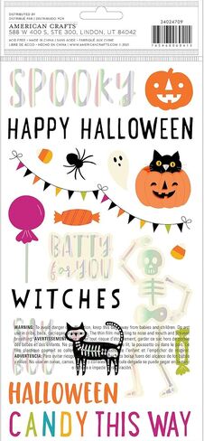 American Crafts Happy Halloween Phrases Thickers (47 Piece) in Saudi Arabia