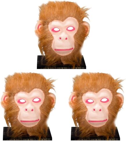 اباودم قناع راس قرد 3 قطع قناع هالوين مخيف للهالوين قناع مرعب ازياء تنكرية اقنعة مخيفة in Kuwait