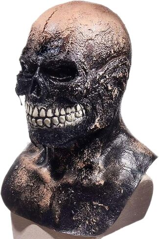 Stobbod Horror Skeleton Mask Scary Realistic Skull Mask Halloween Cosplay Props Creepy Masquerade Party Costume Accessories in Kuwait