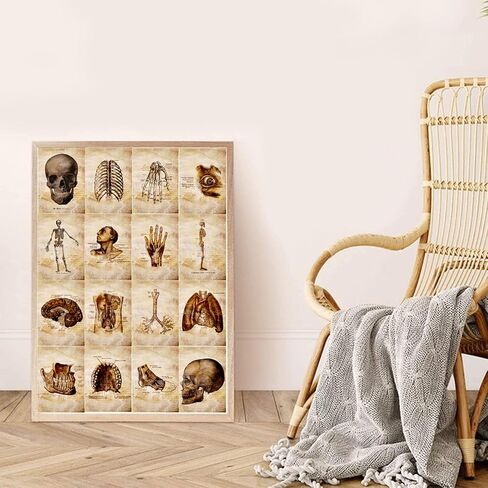 Vilikya Skeleton Decor Decoupage Paper for Junk Journal Supplies, 55pcs Dark Academia Room Decor for Wall Collage Kit, Grunge Aesthetic Decorative Paper for Scrapbooking Embellishments Mixed Media in Kuwait