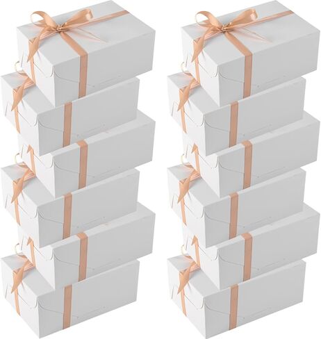 12 علبة هدايا من ولوساكسي مقاس 9.5 × 6.6 × 4 انش (لون ابيض) in Kuwait