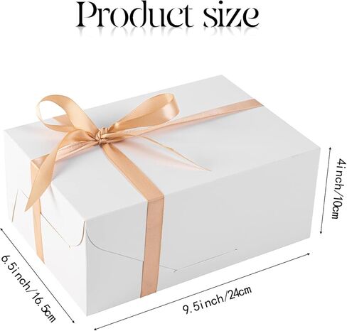 12 علبة هدايا من ولوساكسي مقاس 9.5 × 6.6 × 4 انش (لون ابيض) in Kuwait