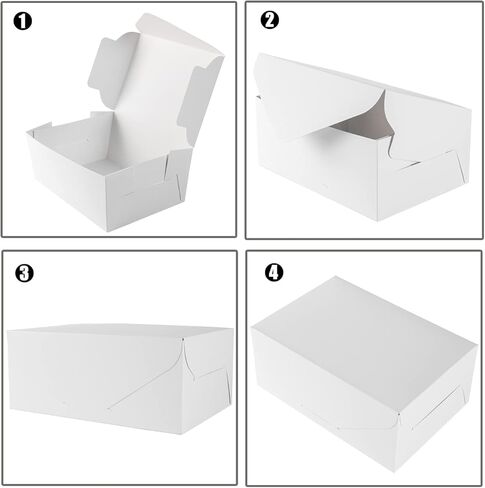 12 علبة هدايا من ولوساكسي مقاس 9.5 × 6.6 × 4 انش (لون ابيض) in Kuwait
