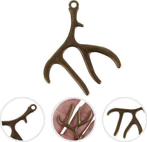 EXCEART 30pcs Vintage Antique Bronze Deer Antler Charms Metal for Necklace Jewelry Making Bracelet Keychains Earring Making Finding Accessories DIY Craft in Saudi Arabia