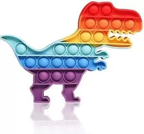 SISK Mini Dinosaur Rainbow Pop It, Silicone Fidget Popper in Kuwait