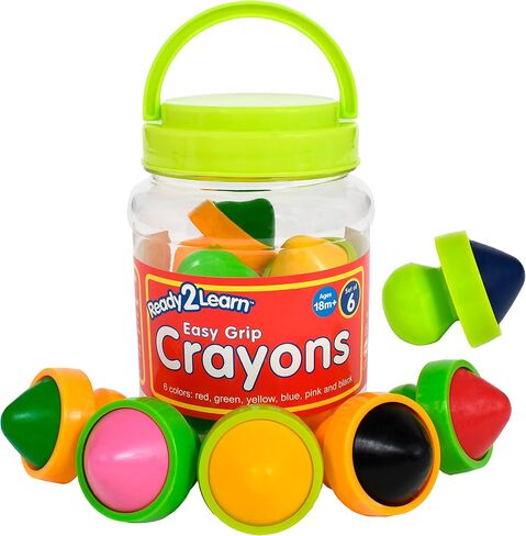 READY 2 LEARN Easy Grip Crayons for Toddlers, 6 Colors, Non-Toxic in Kuwait