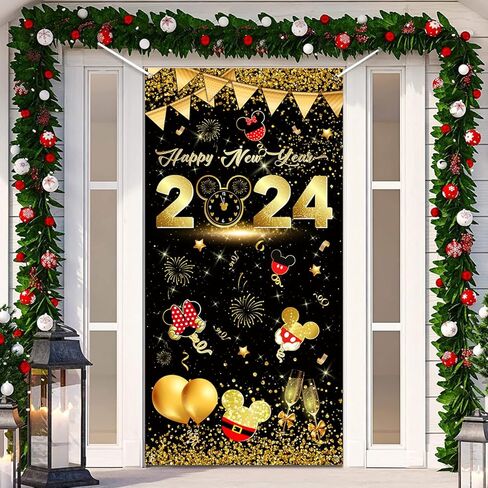 Happy new year decorations door banners in Kuwait