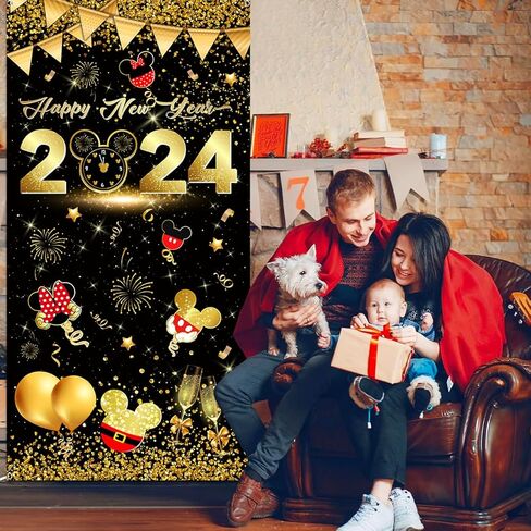 Happy new year decorations door banners in Kuwait