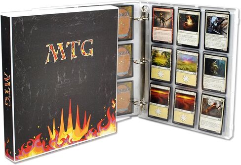 حافظة بطاقات UniKeep للعبة Magic The Gathering مع 25 صفحة من بطاقات اللعب - تحمل ما يصل إلى 450 بطاقة MTG (النرد) in Kuwait