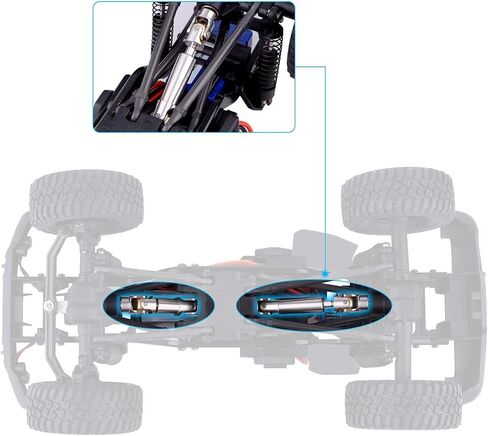 Hobbypark Drive Shafts Steel Metal for TRX4M 1/18 RC Crawler Upgrades Front Rear Center Shaft 2 Pieces in Saudi Arabia