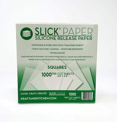 1,000 Sheets Non-Stick PRECUT Silicone Release Paper 4.5"x 4.5" in Saudi Arabia