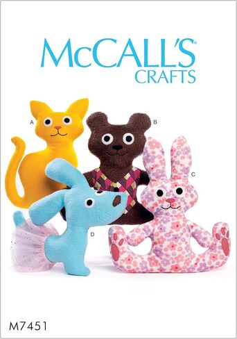 McCall's Patterns Cat, Bear, Rabbit And Dog Stuffed Animals 17.00 x 0.5 x 0.070 cm in Saudi Arabia