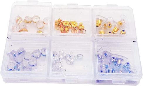 60Pcs Earring Backs with Pad by KoberrLi, Soft Silicone Earring Backs Stopper for Stud Ear Rings, Heavy Earring(Silver and Gold) in Kuwait