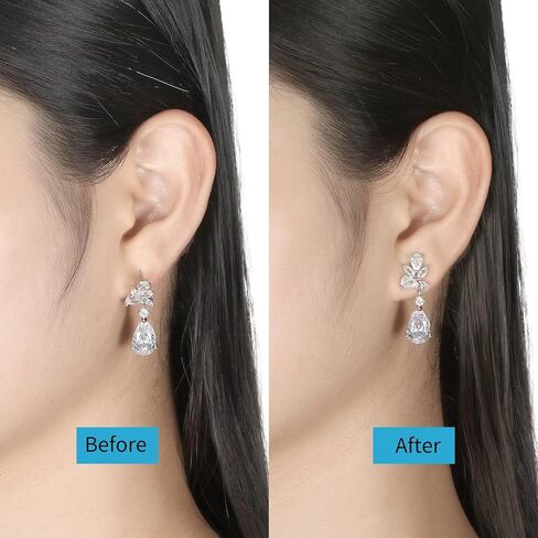 AKRUWELRY 4PCS Dics Earring Backs Replacement for Studs,Push Pierced Support Backing for Post,Large Comfort Earring Backer for Droopy Ears Heavy Earrrings, White Gold in Kuwait