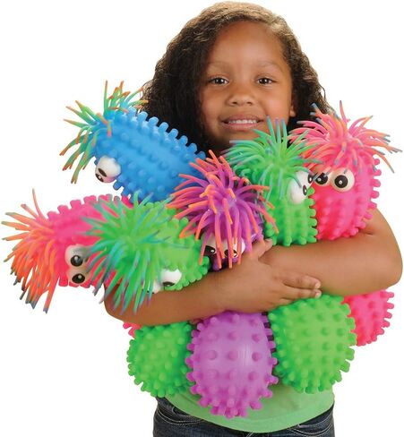 Constructive Playthings Knobby Puffer Squeeze Toys, Assorted Colors (Set of 6) in Saudi Arabia