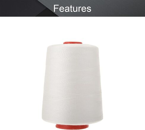 Othmro Polyester Sewing Thread 40S Serger Machine Thread 8000 Yards Each Spools Embroidery Thread Connecting Serger Thread for DIY Sewing Machine and Hand Repair Works White in Saudi Arabia