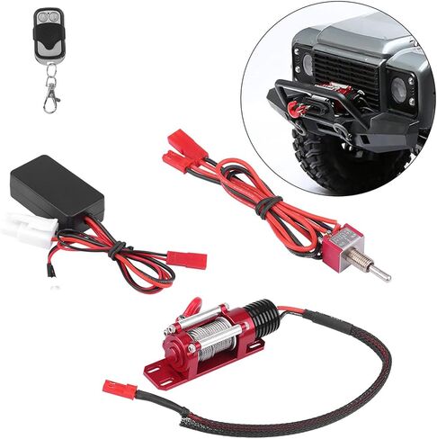 ونش RC، 1/10 مقياس RC نموذج مركبة زاحفة سيارة ملحق ونش معدني مع جهاز تحكم عن بعد 1.9 عجلات Beadlock محورية Kmc 24 مقياس ترقية in Kuwait