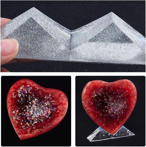 2 قوالب الراتنج على شكل قلب إطار الصورة ، DIY شخصية صورة سيليكون أداة ، لصنع الهدايا التذكارية اليدوية ديكور المنزل in Kuwait