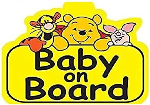 قطعتان "Baby on Board" - دب لطيف - ملصق كرتوني لمصد السيارة والشاحنة والكمبيوتر المحمول والباب in Kuwait