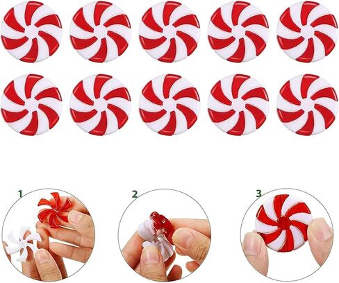 تو بي ات 10155 قطعة من خرز حشو مزهرية الكريسماس، قصب حلوى الكريسماس، حشو مزهريات الكريسماس، خرز لؤلؤي عائم لملء المزهريات لتزيين المنزل والطاولة والحفلات in Kuwait