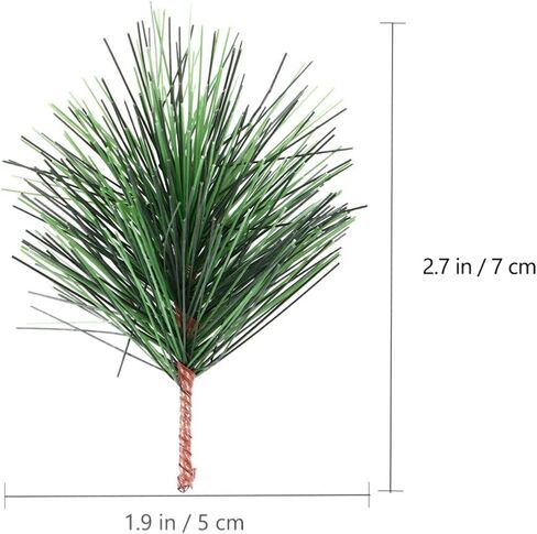 BESTOYARD 24Pcs Christmas Pine Needles Artificial Pine Branches Pine Twigs Stems Picks Green Plants Pine Needles for DIY Garland Wreath Christmas Embellishing Decoration 7X5CM in Saudi Arabia