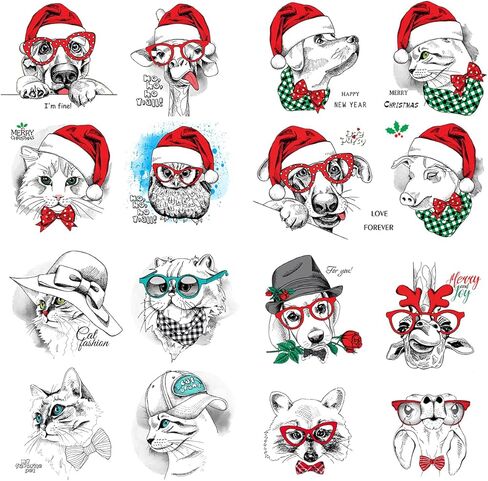 اي زد اس جي طوابع شفافة بتصميم حيوانات الكريسماس اللطيفة لصنع سجل القصاصات والبطاقات الزخرفية والالبوم الصور والحرف اليدوية من السيليكون، مستلزمات تزيين ممتعة in Kuwait