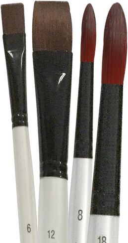 Synthetic Long Handle 4-Brush Set in Kuwait