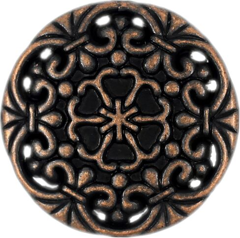 Bezelry 12 Pieces Concentric Flower Metal Shank Buttons. 20mm (3/4 inch) (Antique Copper) in Saudi Arabia