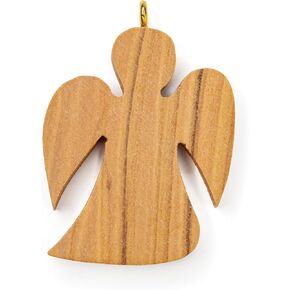 TREE OF LIFE REV. 22:14 Olive Wood Angel Pendant From the Holy Land - Wooden Angel Pendant Charm for Necklace & Jewelry Making - Handcrafted in Bethlehem & Sustainably Sourced - 1.25" x 1.5" in Kuwait