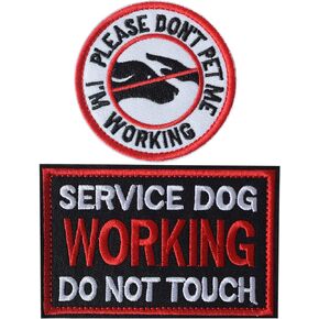 10 Pieces Service Dog K9 Please Don't Pet Me in Training No Touch Full Embroidered Badge Emblem Patch for Service Dogs Harness Vest Clothes in Saudi Arabia
