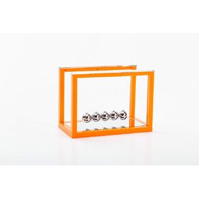 كرات التوازن مهد نيوتن من آسيا هوم، 5 كرات بندول، مع مرآة لسطح المكتب لتزيين سطح المكتب، لعبة الحركة الحركية للمنزل والمكتب، ألعاب فيزيائية للمعلمين (أرجواني) in Kuwait