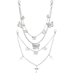 Tomcrazy Decorative Chain for Ita Tote Bag Clear Window Pins Display Handbag, Charms Chains Trousers Jeans Accessories