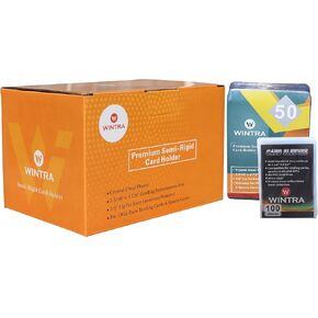 50 count Semi-Rigid Card Holder with 100 Penny Card Sleeves, Quality Card Submission Card sleeves Protectors