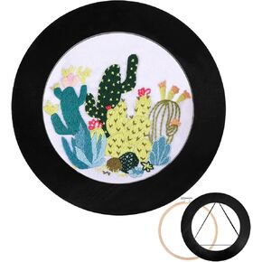 Aoibrloy Wood Embroidery Hoop Frame, 6 Inch Finished Cross Stitch Frame Round Wood Embroidery Display Frame for DIY Art Craft Sewing and Home Ornaments in Kuwait