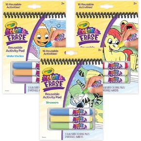Crayola Color & Erase Coloring Book Set - Safari, Jungle, Pets (3 Pack), Toddler Coloring Activity, for Toddlers & Kids, Toys in Saudi Arabia