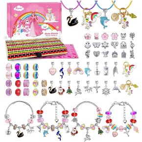 Toys for Girls Kids Gifts 8-12 Years Old, Unicorn Toys for Girls Kids Jewelry Making Kits for Kids Crafts for Kids 6-8 Teen Girls Gift Ideas girls gifts 6 7 8 9 10 11 years old Bracelet Making Kit in Saudi Arabia