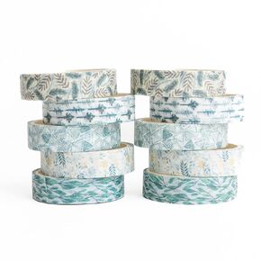 Washi Tape-10 Rolls of Small Washi Tape-Decorative Tape for Crafts-Colored Tape for Scrapbooking, Arts,Planners - 1/2 Wide Washi Tape Set by SparkWare in Saudi Arabia