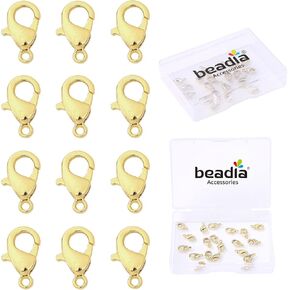 BEADIA 18K مطلية بالذهب OT تبديل المشابك غير تشويه 10x17mm 12 زوجًا لنتائج صنع المجوهرات