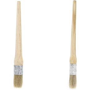 Exceart 4PCS Round Paint Brush Wooden Handle Different Size 20mm 25mm 30mm 40mm Acrylic Watercolor Oil Painting Beginner Tool Furniture Waxing Brush