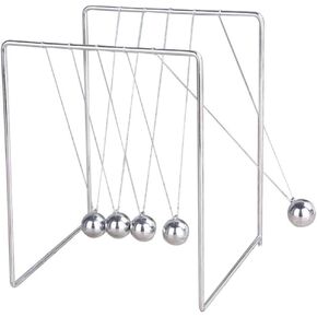 AIXICWXI نيوتن كرادل بالانس كرة فريدة من نوعها الفولاذ المقاوم للصدأ إطار مهد نيوتن المعادن كرات بندول الفيزياء العلوم الحلي الذكية للديكور مكتب المنزل in Kuwait