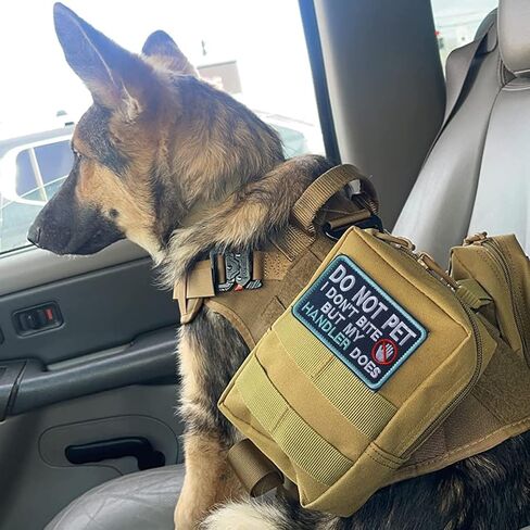 10 Pieces Service Dog K9 Please Don't Pet Me in Training No Touch Full Embroidered Badge Emblem Patch for Service Dogs Harness Vest Clothes in Kuwait